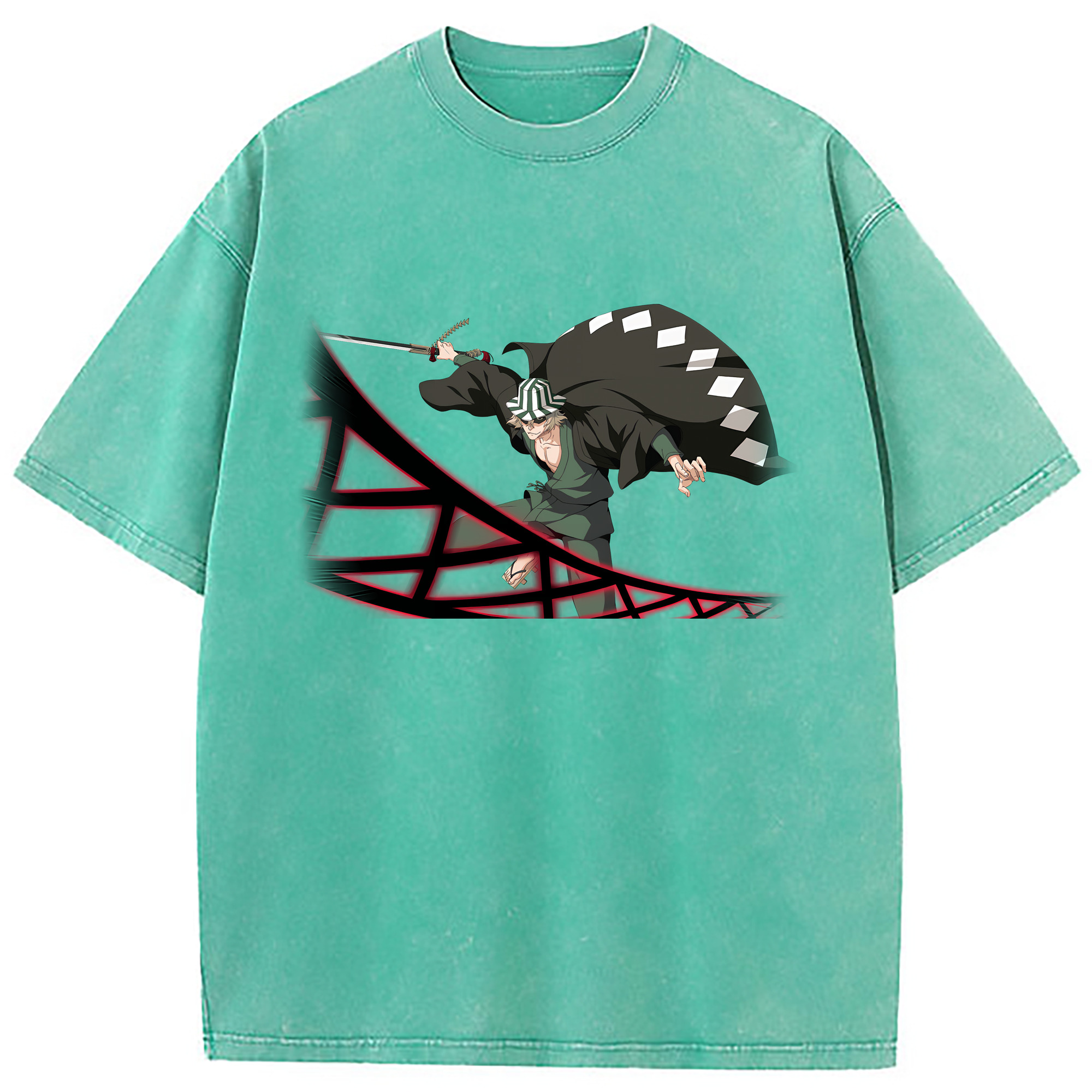 （画像用） "ブリーチ 浦原 喜助（うらはら きすけ） BLEACH Urahara Kisuke " 綿100% ヴィンテージ風 半袖Tシャツ（フロントプリント）
